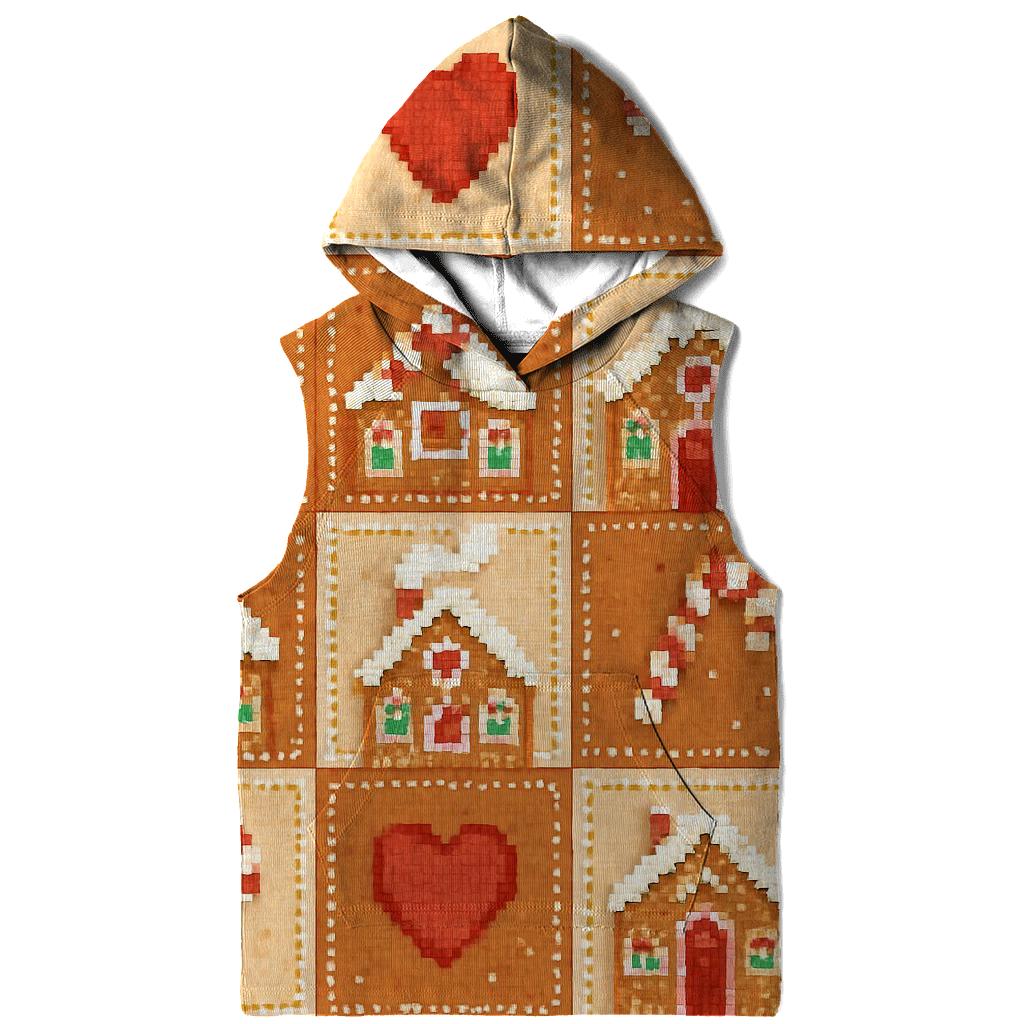 Gingerbread Chimney Patchwork Design lightweight hoodies