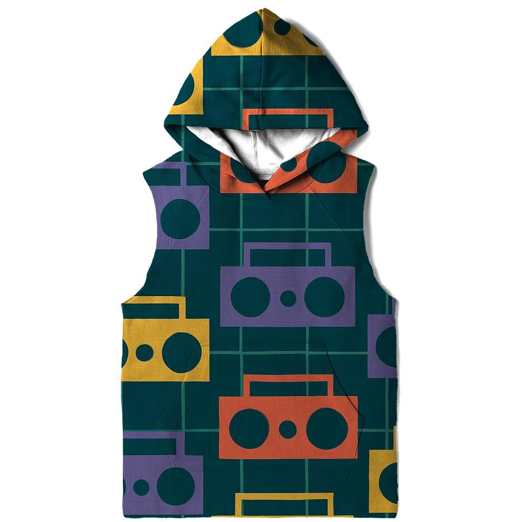 Boombox Street Grid printed hoodies