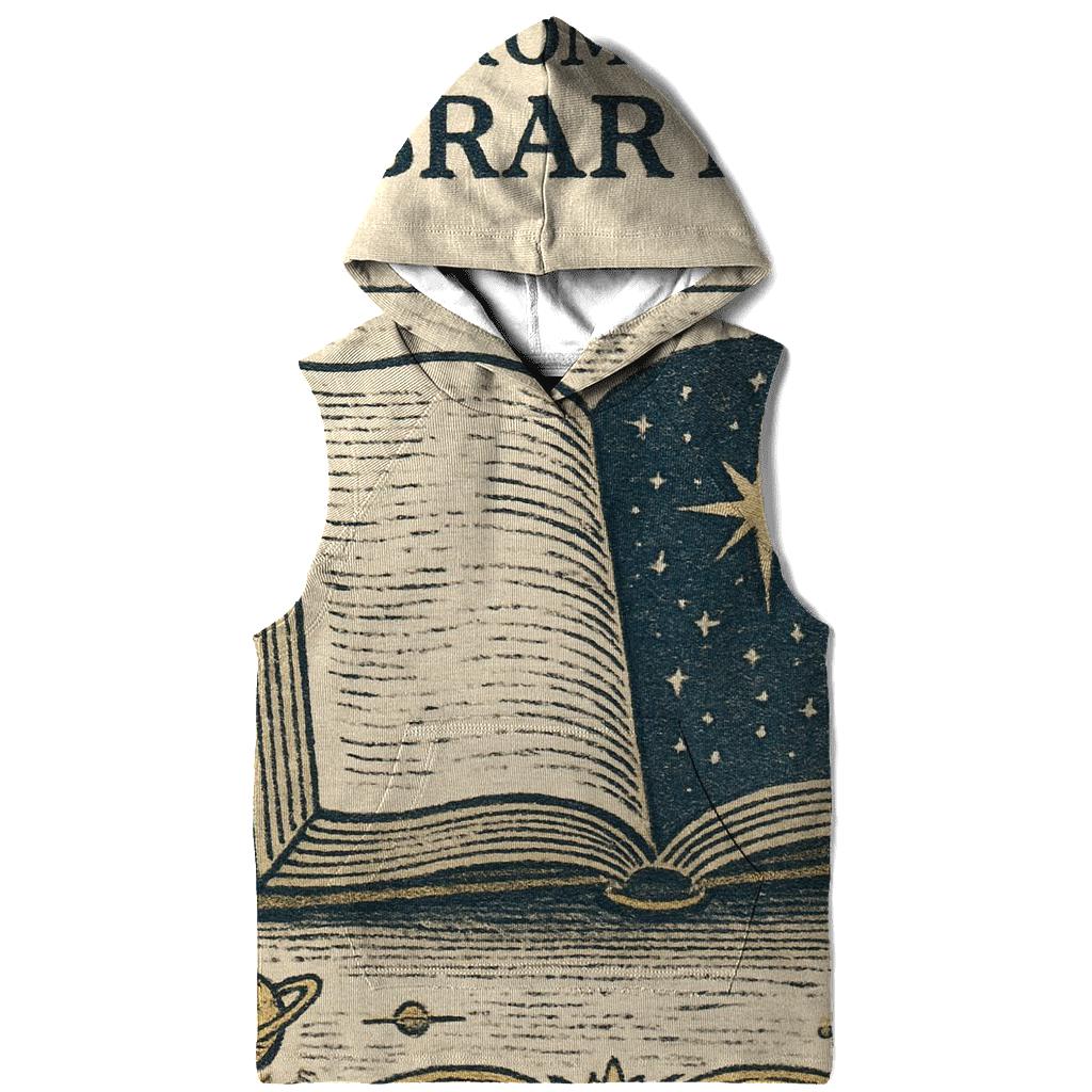 Celestial Library Bookplate Design zip-up hoodies