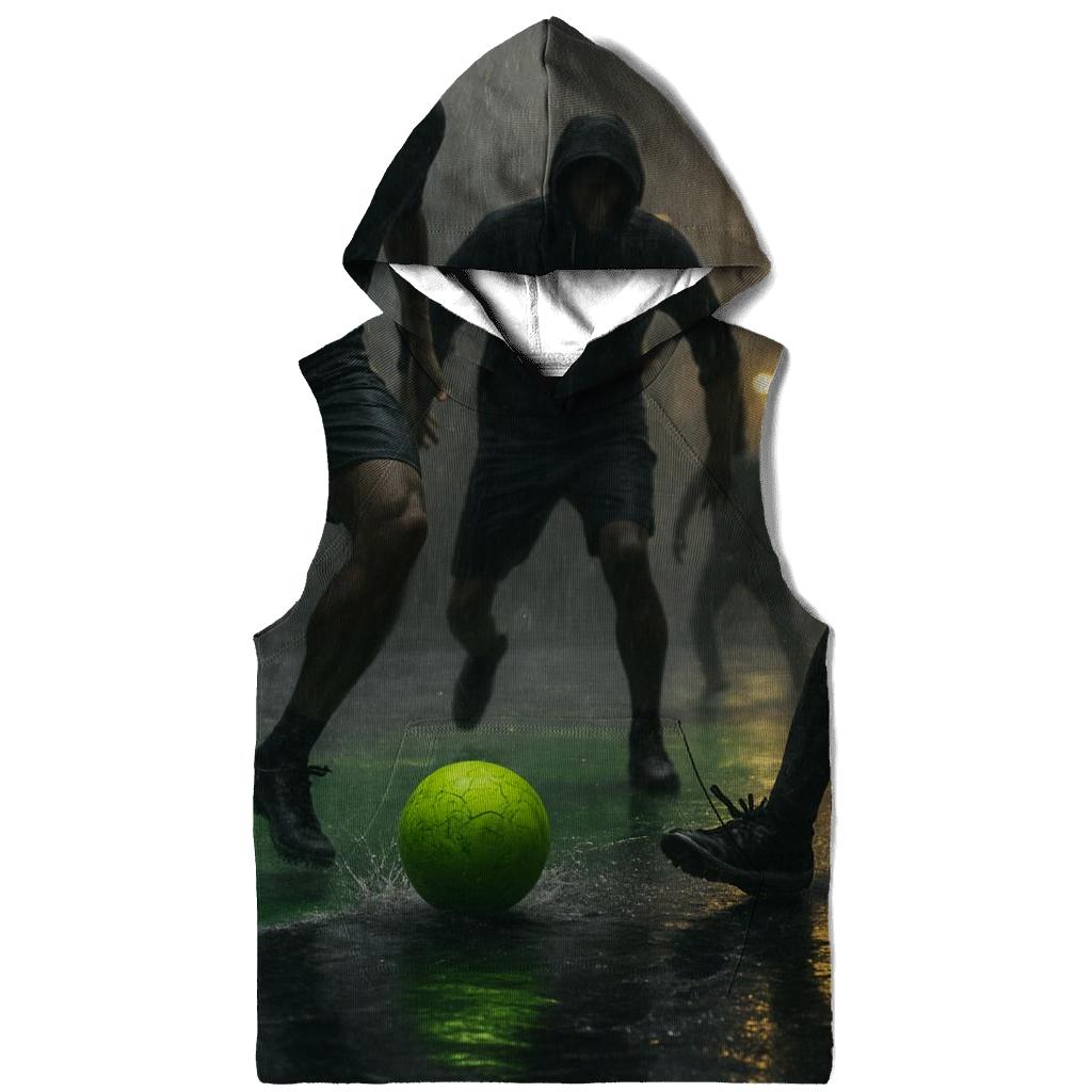 Rain Soaked Soccer Street Match heavyweight hoodies