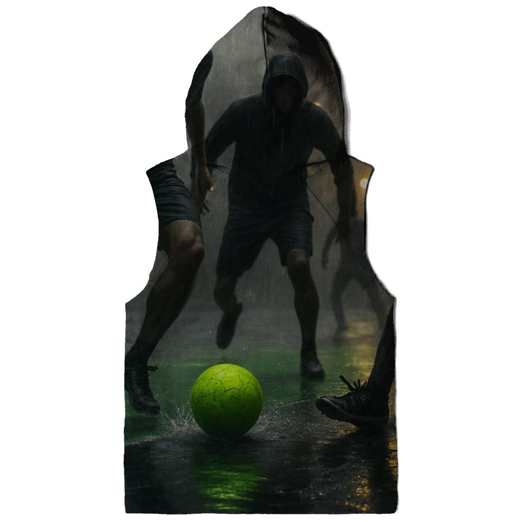Rain Soaked Soccer Street Match heavyweight hoodies