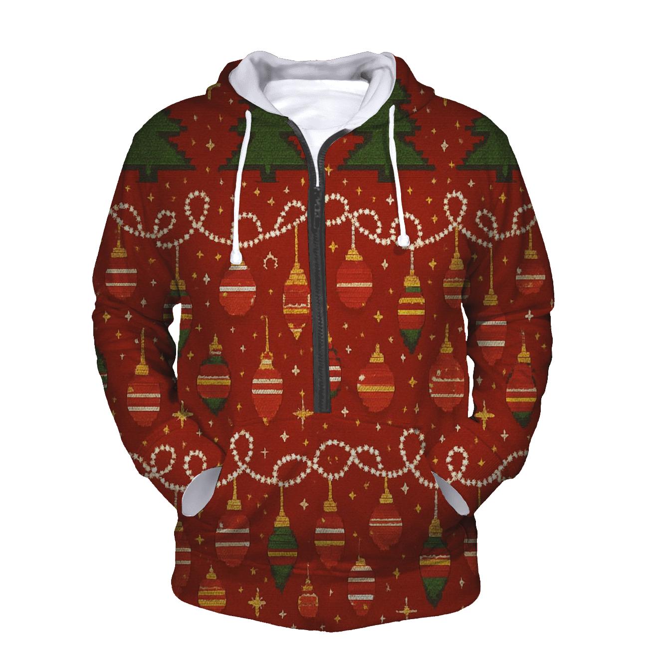 Tangled Tinsel Forest Bands Design zip-up hoodies