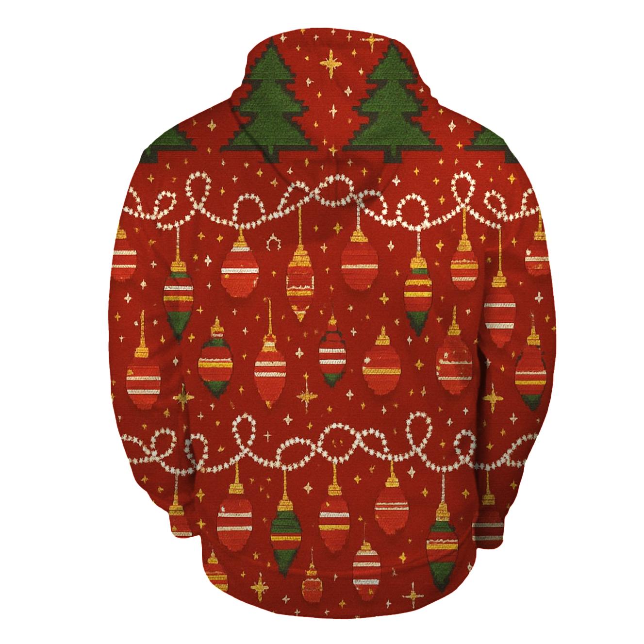 Tangled Tinsel Forest Bands Design zip-up hoodies