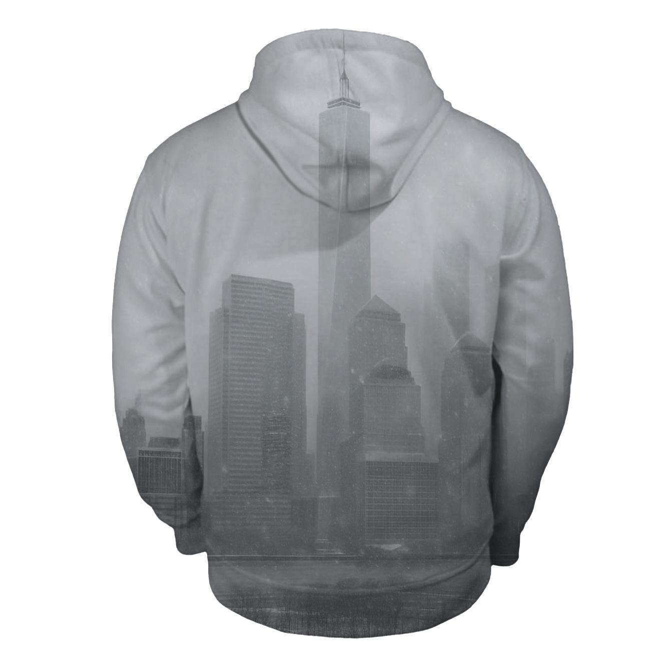 Winter Storm Over Lower Manhattan embroidered hoodies