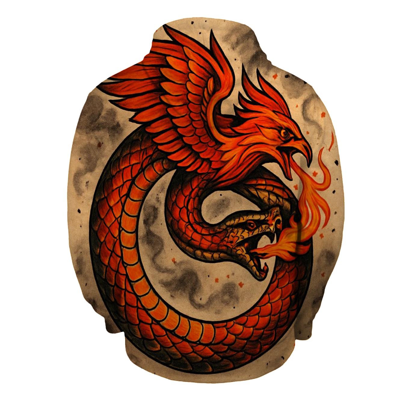 Phoenix Winged Ouroboros lightweight hoodies