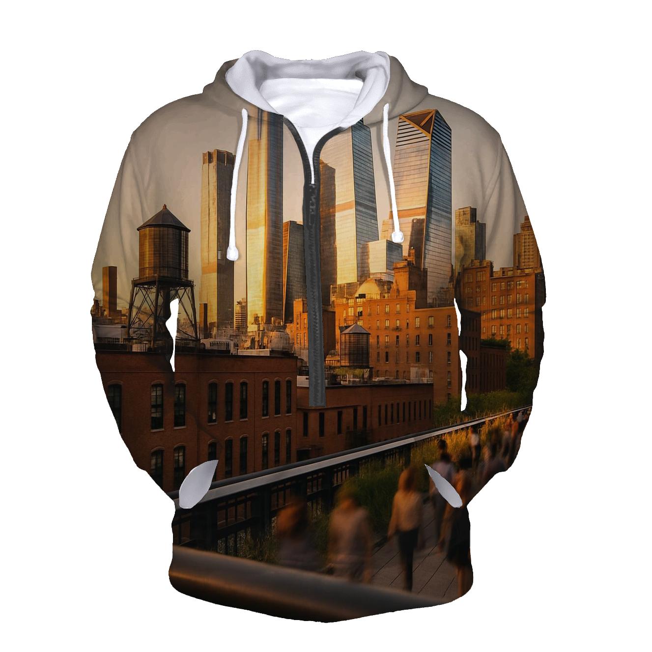 Hudson Yards Golden Hour From The High Line heavyweight hoodies