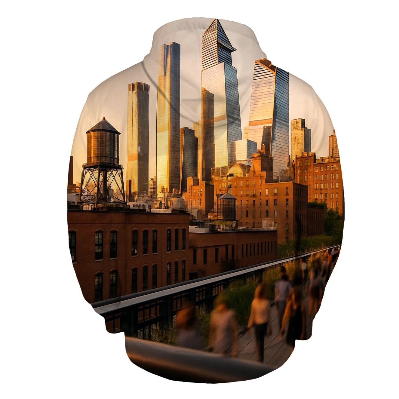 Hudson Yards Golden Hour From The High Line heavyweight hoodies