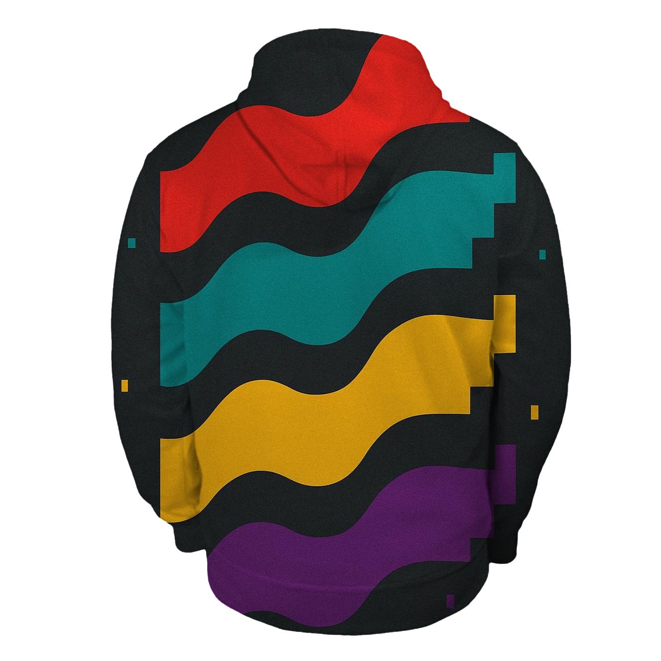 Retro TV Signal Waves custom hoodies