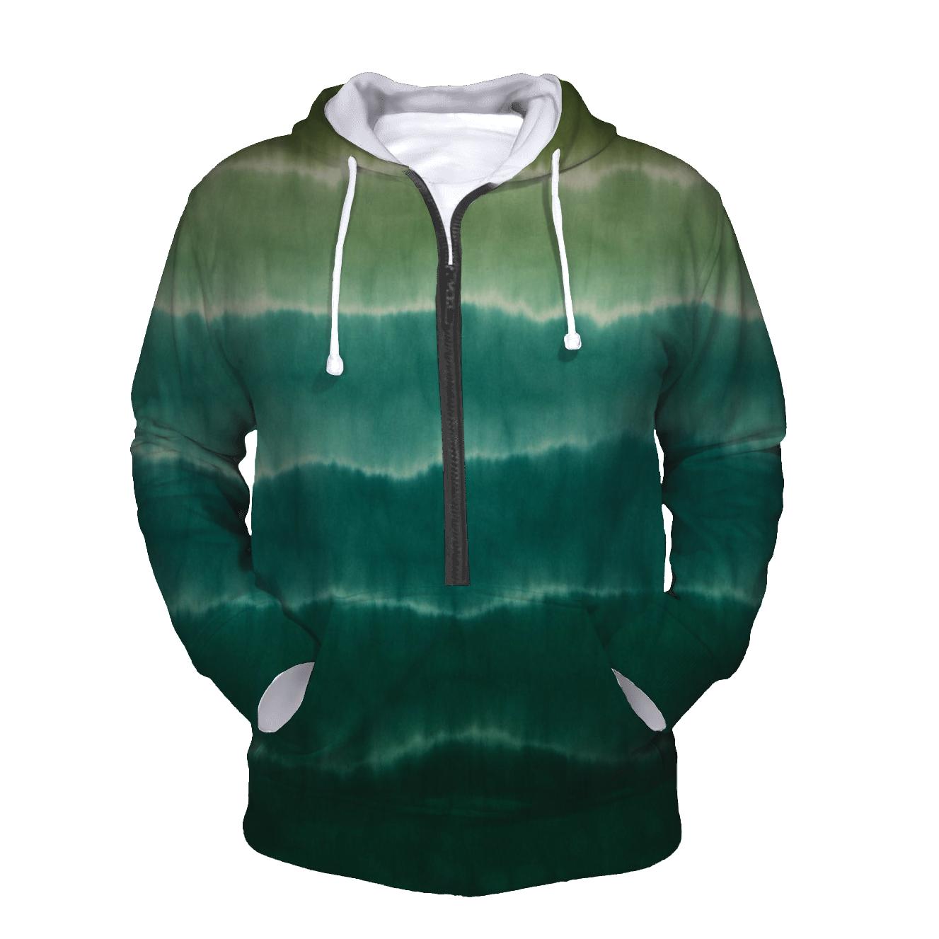 Forest Horizon Stripes embroidered hoodies