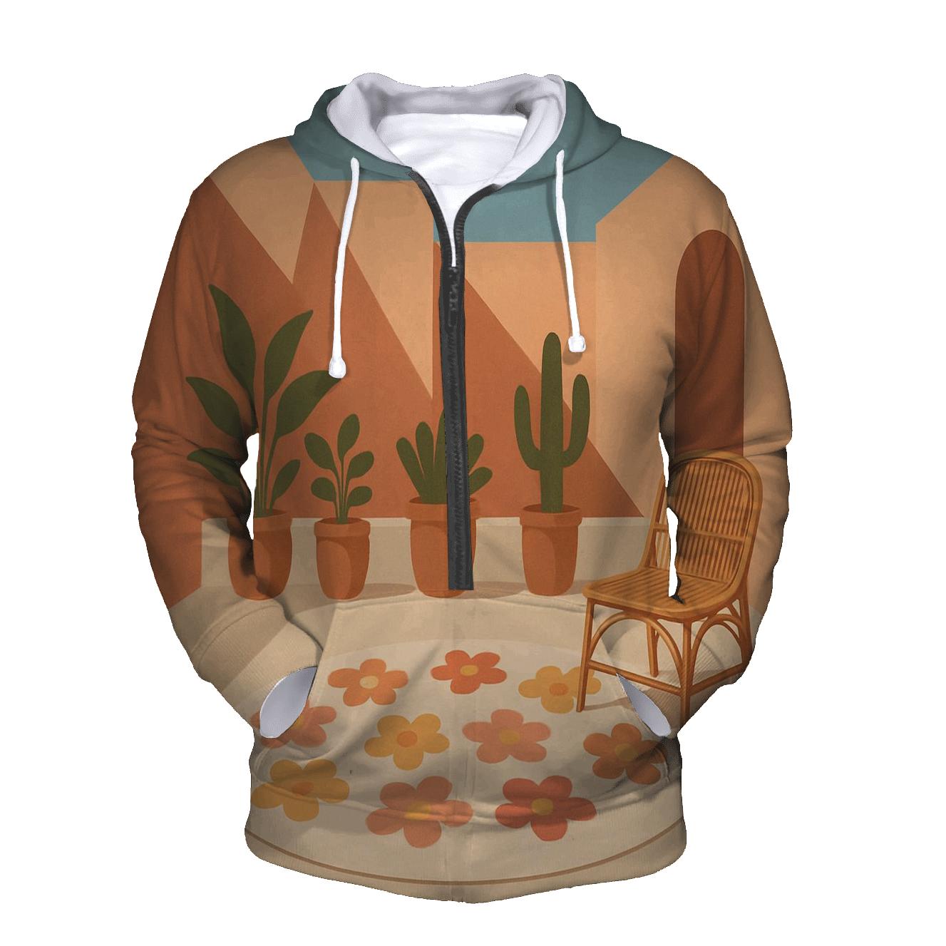 Flower Power Courtyard Retreat premium hoodies