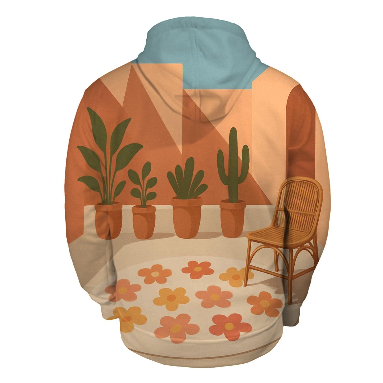 Flower Power Courtyard Retreat premium hoodies