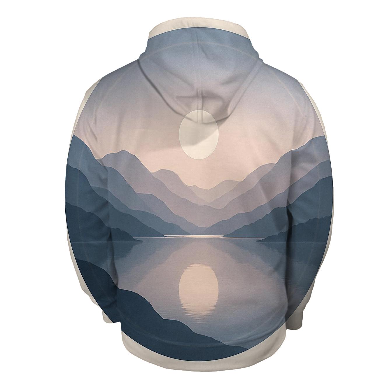 Mountain Stillness Circle premium hoodies