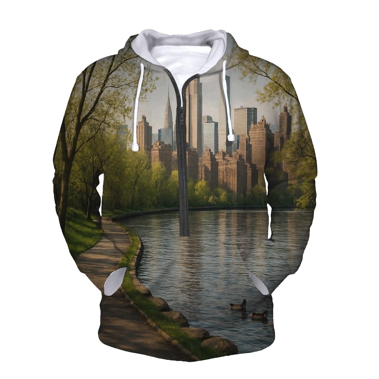 Bronx River Park View Of Midtown Towers designer hoodies