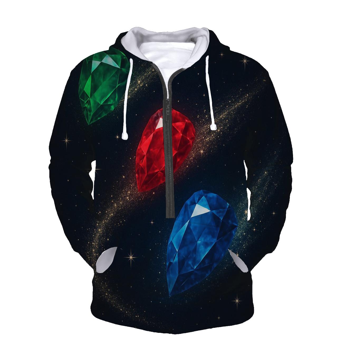 Midnight Gem Comet Trails printed hoodies