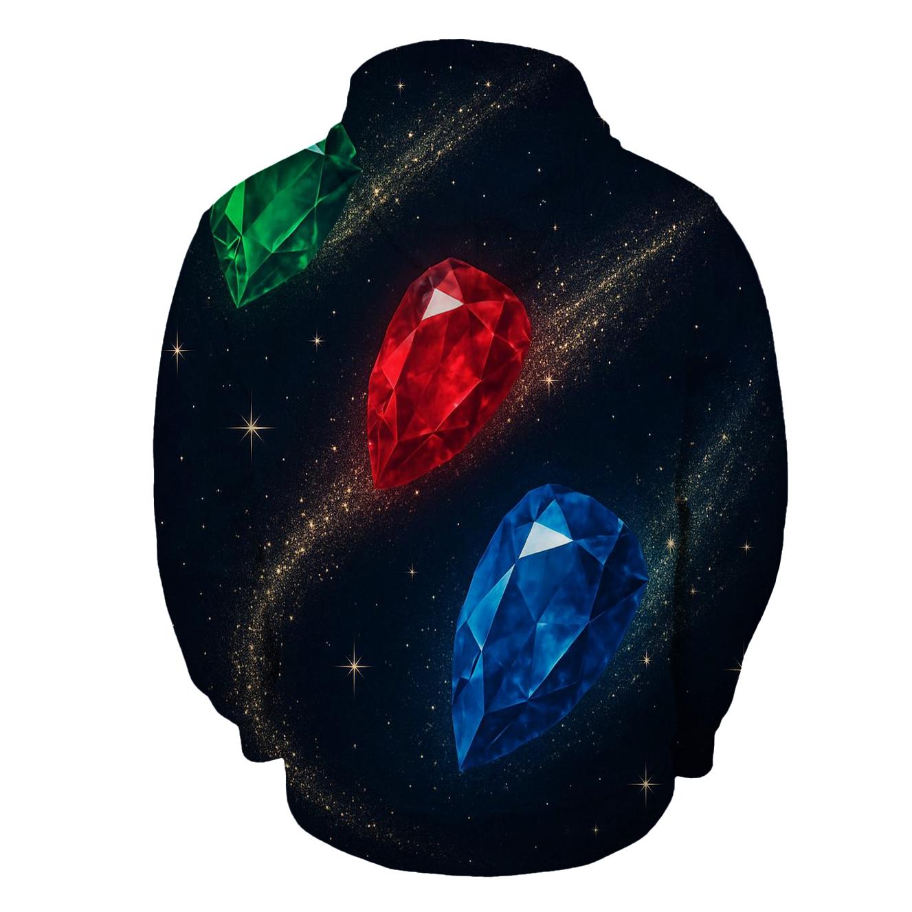 Midnight Gem Comet Trails printed hoodies