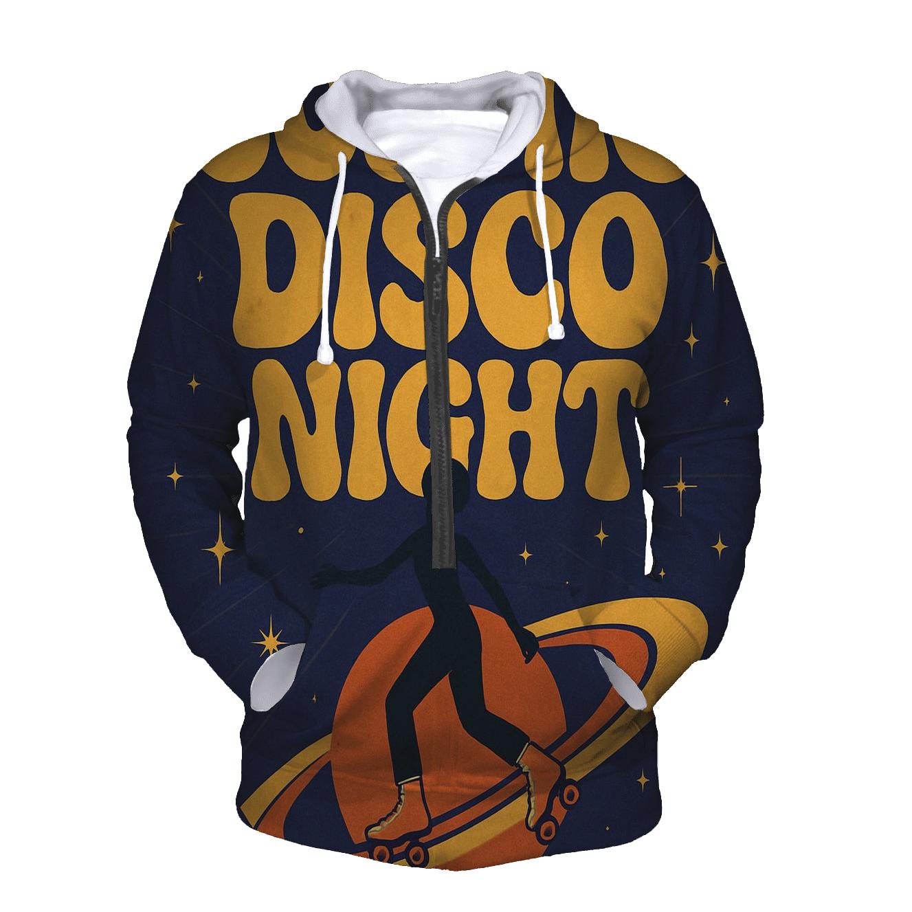Seventies Cosmic Roller Disco Poster premium hoodies