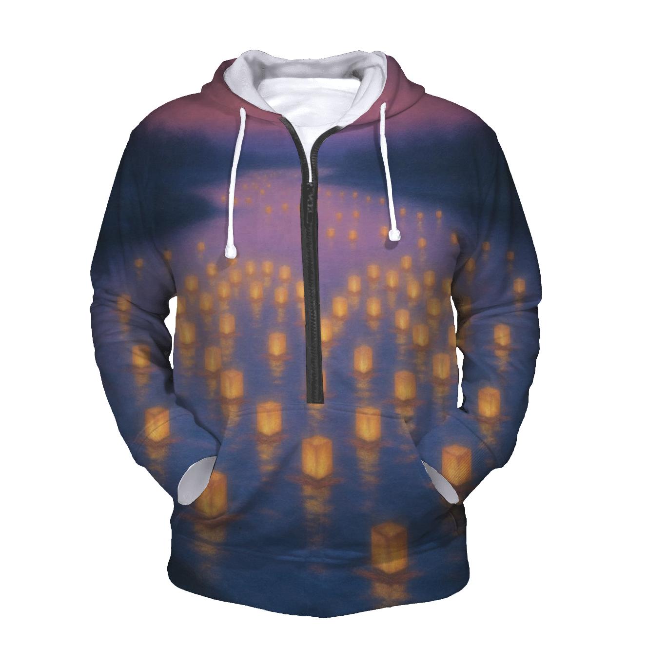Floating Lantern Hearts premium hoodies