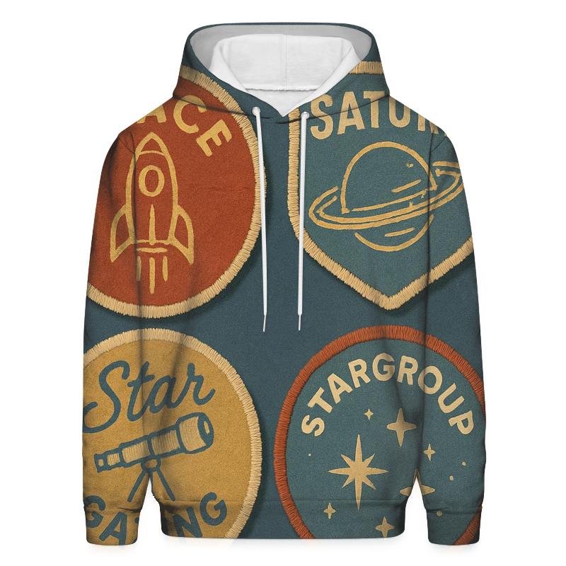 Retro Space Camp Badge Set pullover hoodies