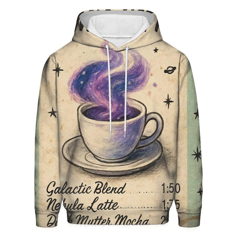 Nebula Diner Coffee Menu lightweight hoodies