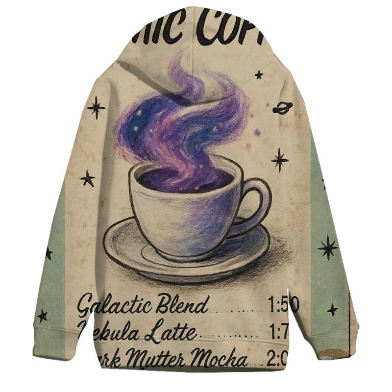 Nebula Diner Coffee Menu lightweight hoodies