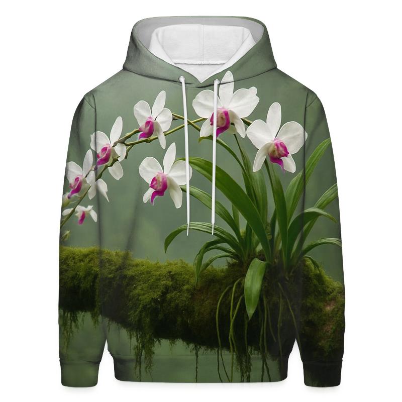 Wild Orchids In Misty Cloud Forest graphic hoodies