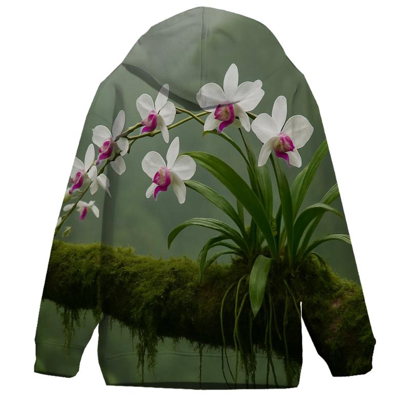 Wild Orchids In Misty Cloud Forest graphic hoodies