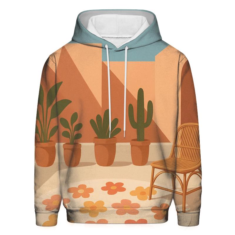 Flower Power Courtyard Retreat lightweight hoodies