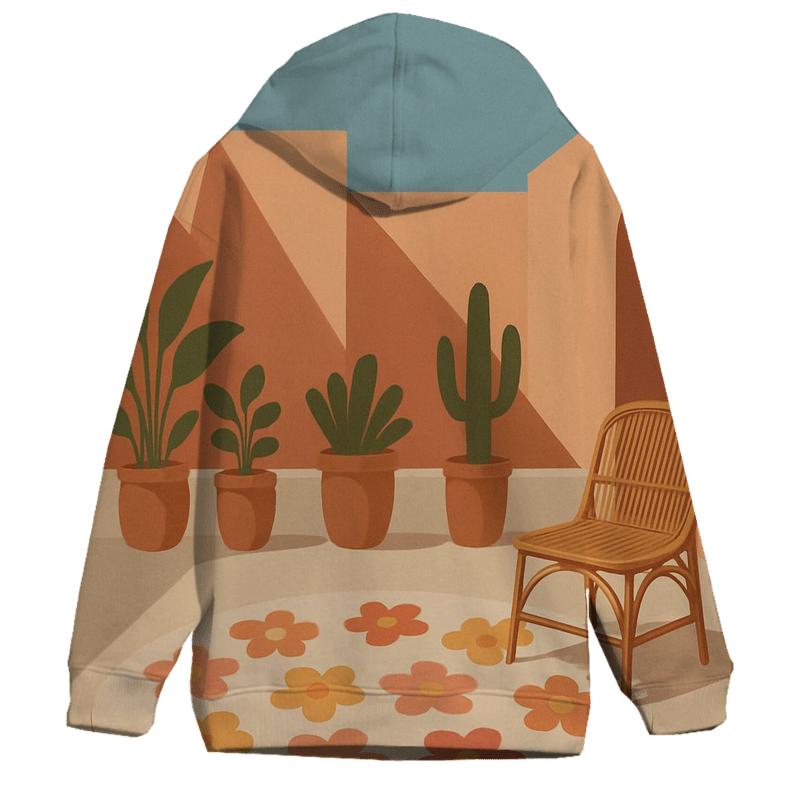 Flower Power Courtyard Retreat lightweight hoodies