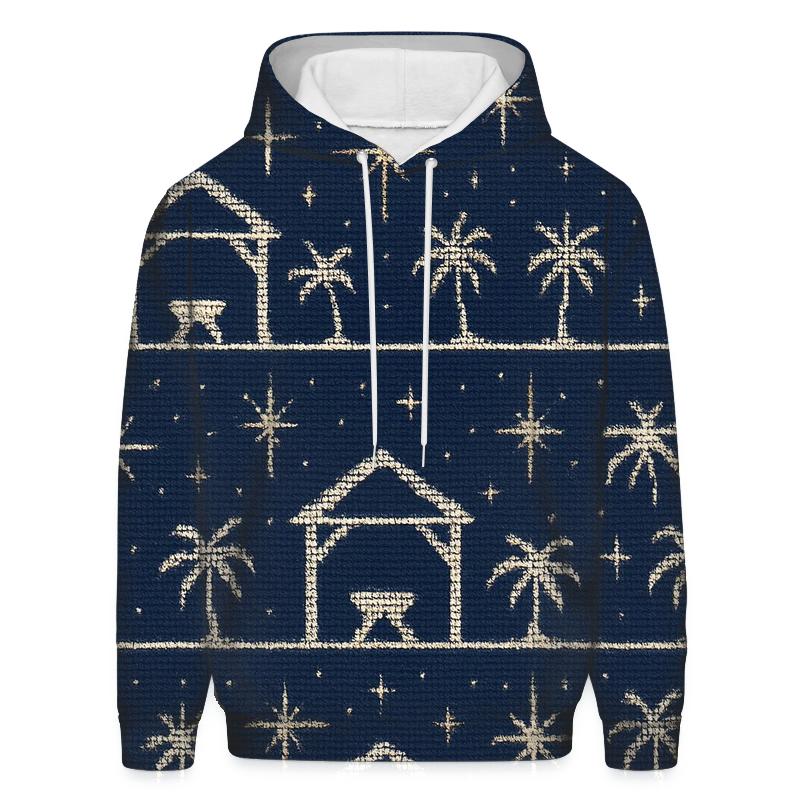 Midnight Nativity Star Scatter Design hoodie styles