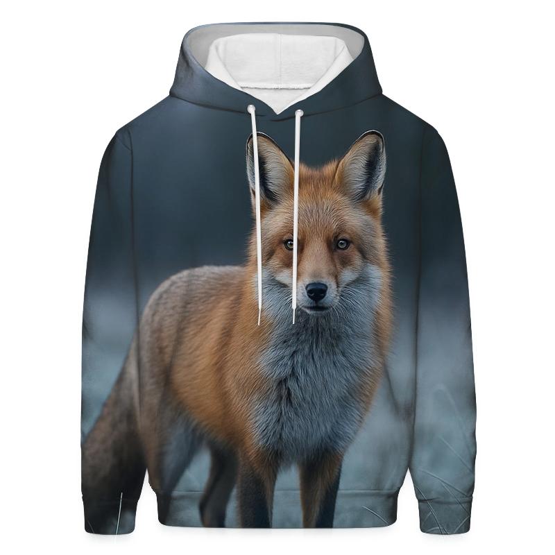 Red Fox In Frosted Meadow designer hoodies