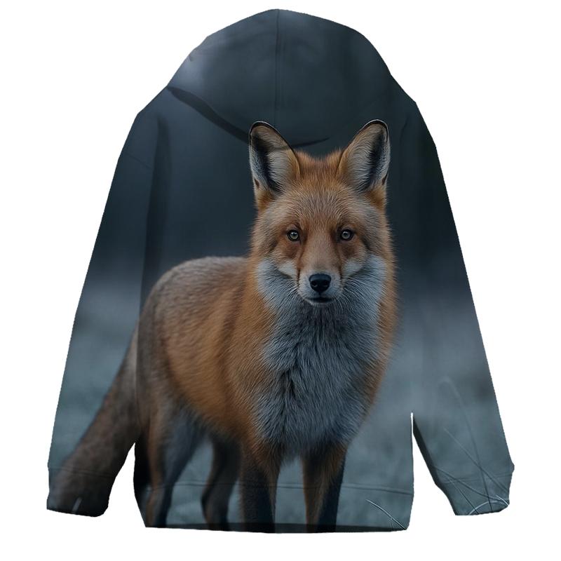 Red Fox In Frosted Meadow designer hoodies