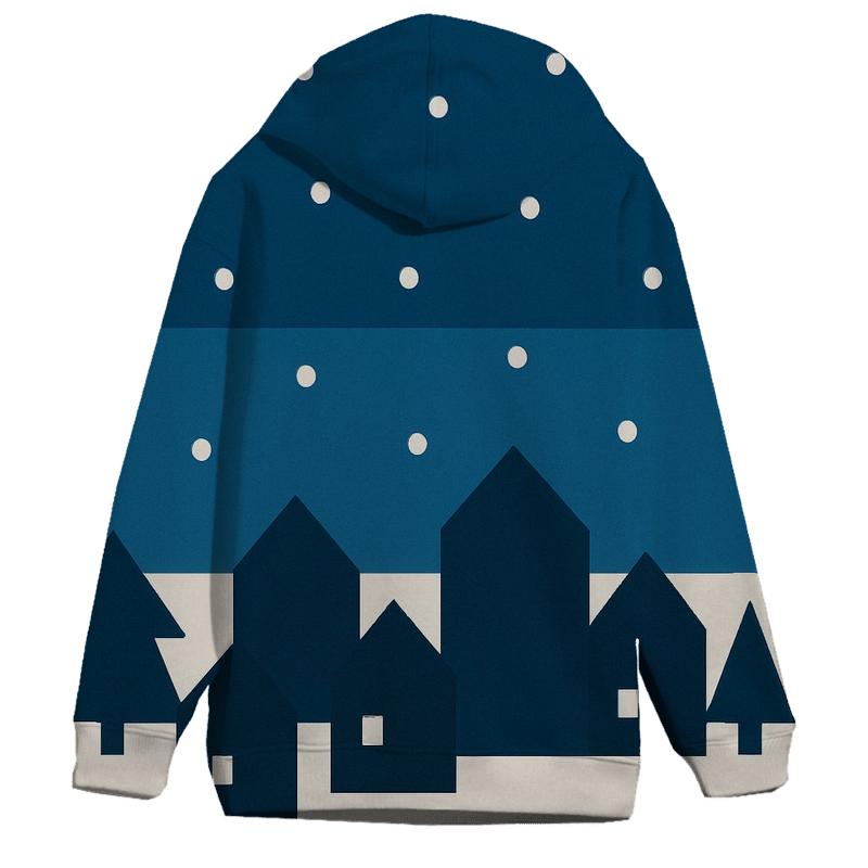 Snowy Village Silhouette Bands heavyweight hoodies