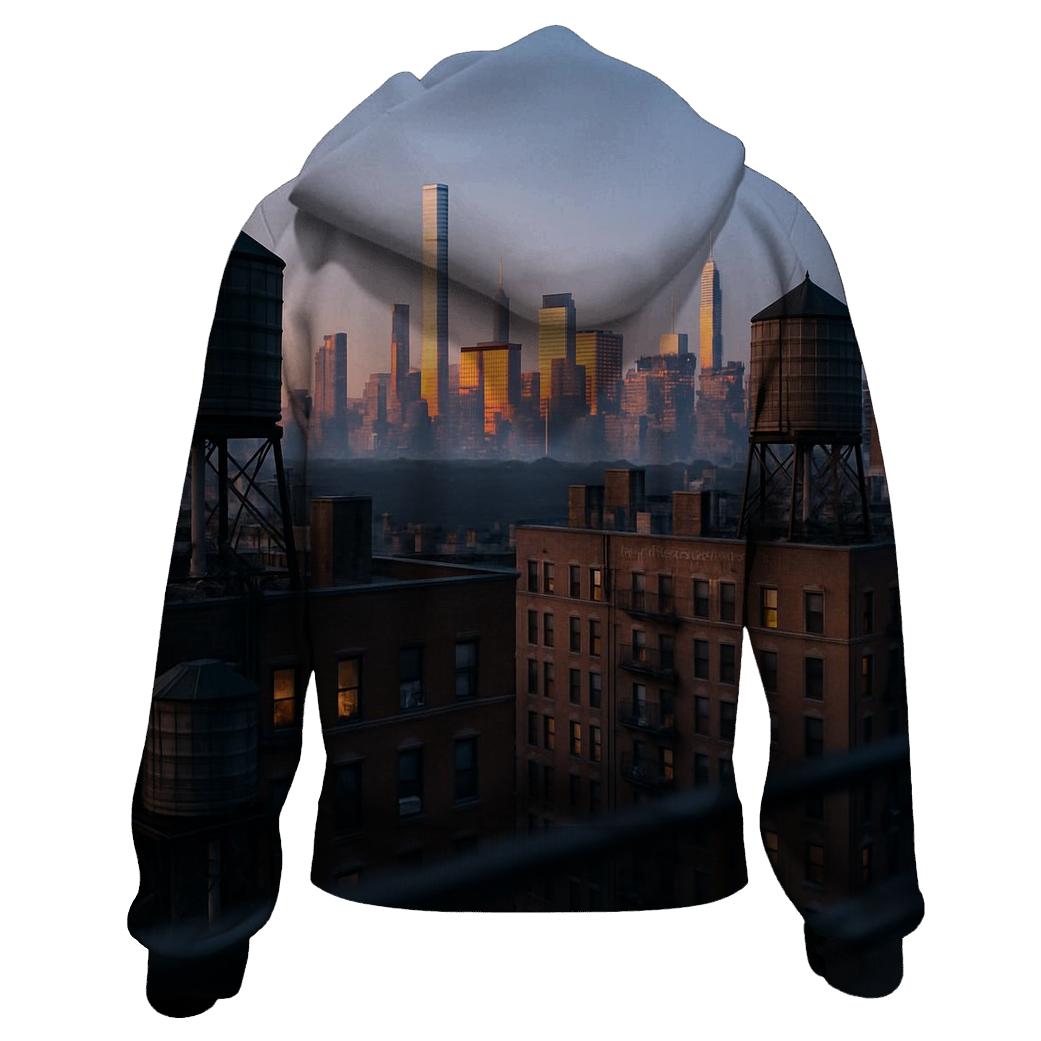 Harlem Sunrise Over Midtown Silhouettes graphic hoodies