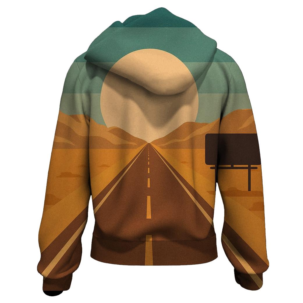 Sun Faded Highway Mirage embroidered hoodies