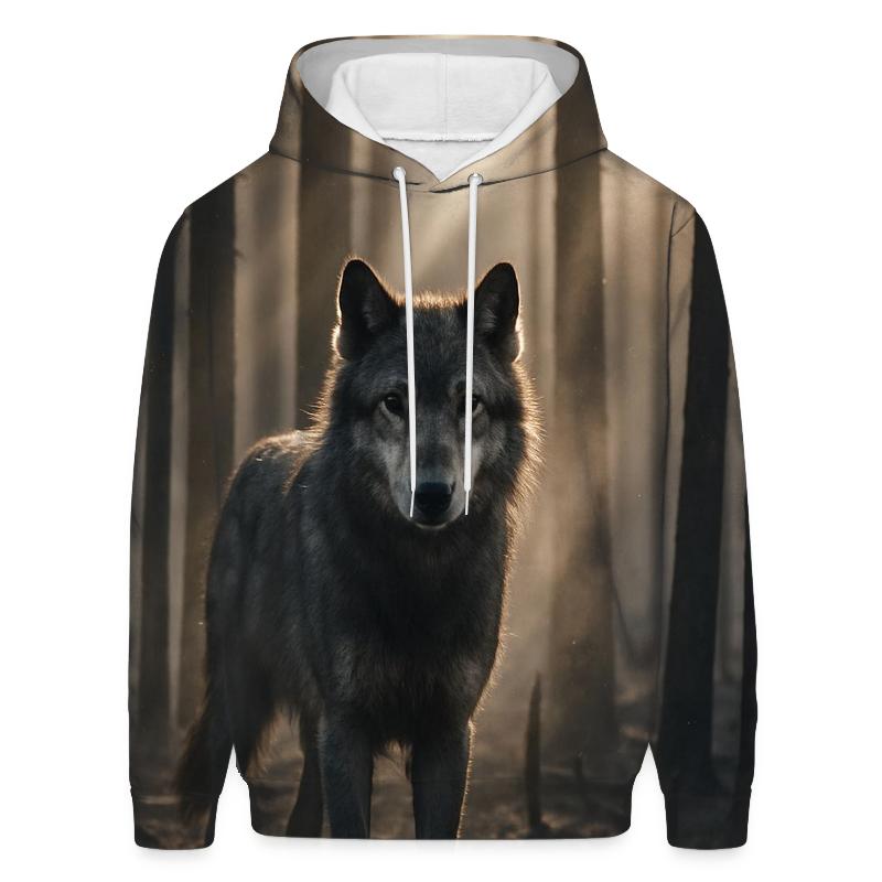 Burnt Forest Sentinel Wolf zip-up hoodies