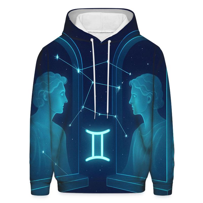 Gemini Twin Mirrors Star Portal custom hoodies