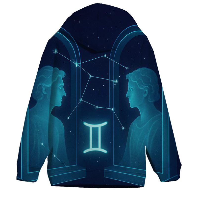 Gemini Twin Mirrors Star Portal custom hoodies