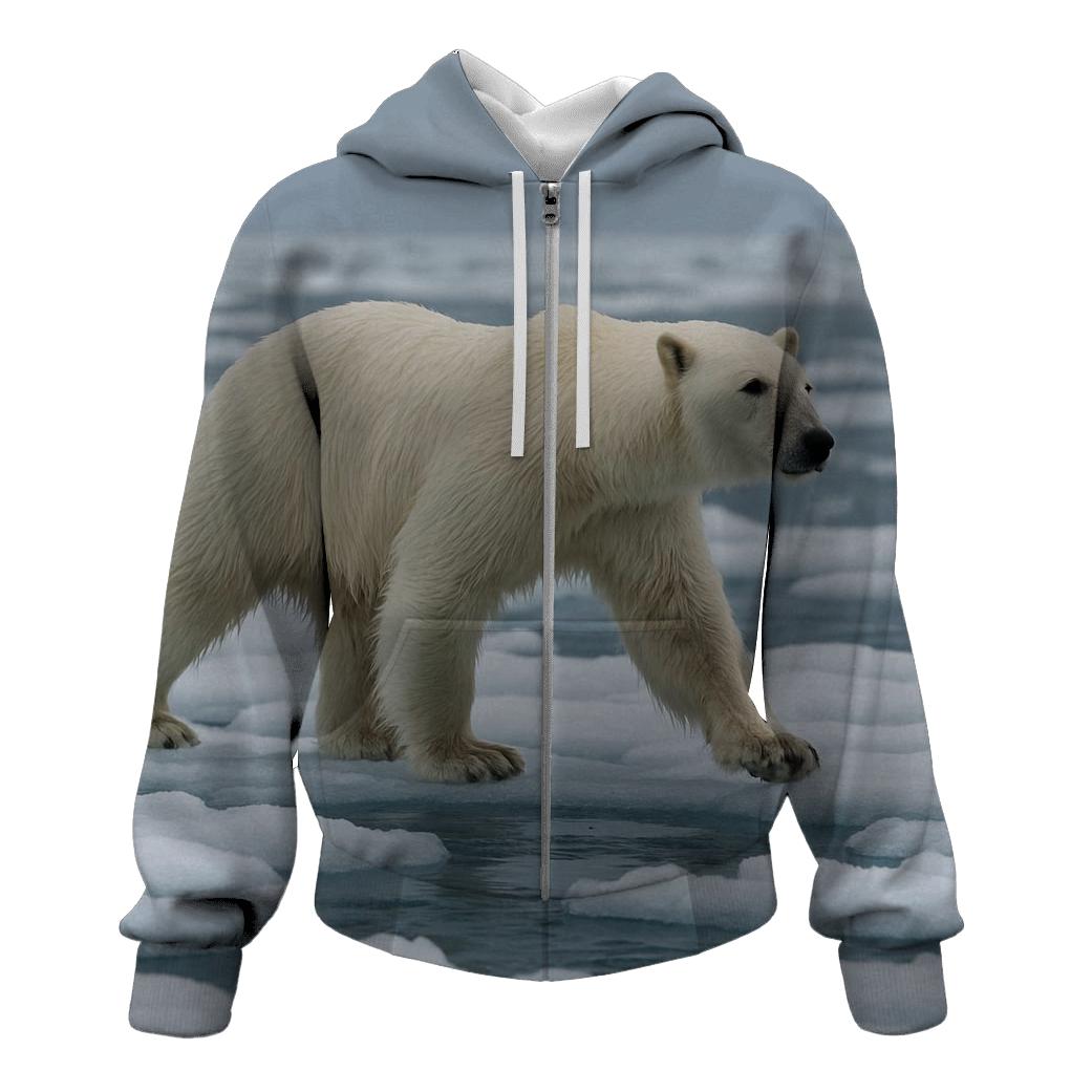 Polar Bear On Drift Ice hoodie designs