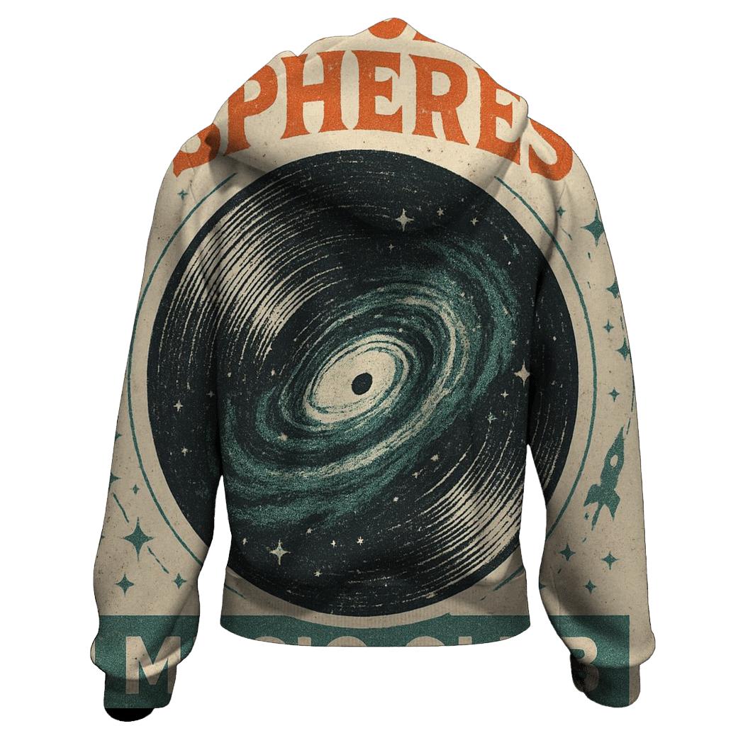 Cosmic Vinyl Record Club Poster premium hoodies