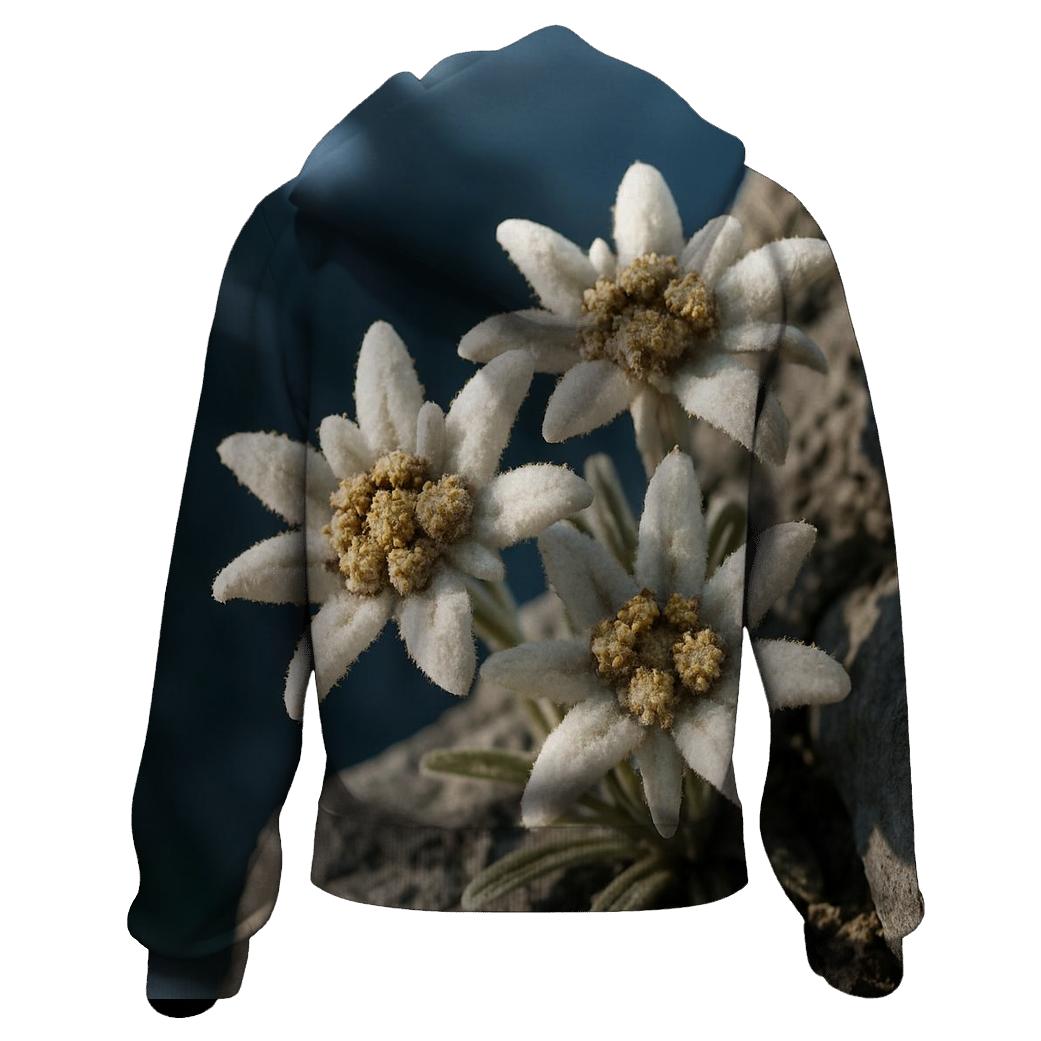 Alpine Edelweiss On Rocky Ledge custom hoodies