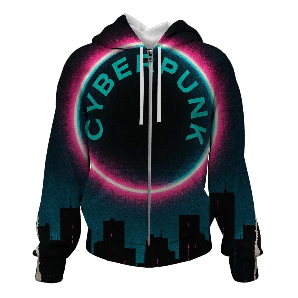 Neon Eclipse Street Poster heavyweight hoodies