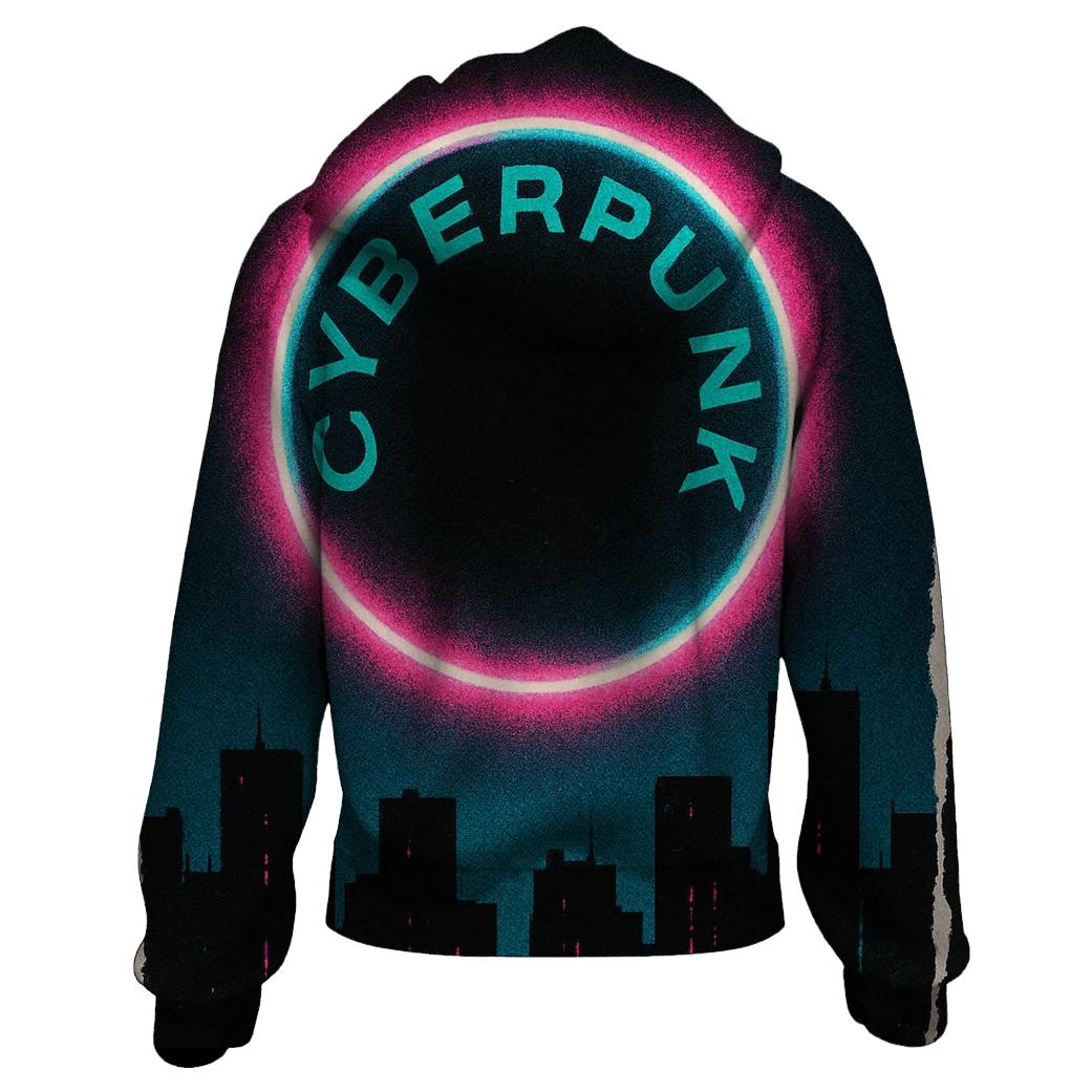 Neon Eclipse Street Poster heavyweight hoodies