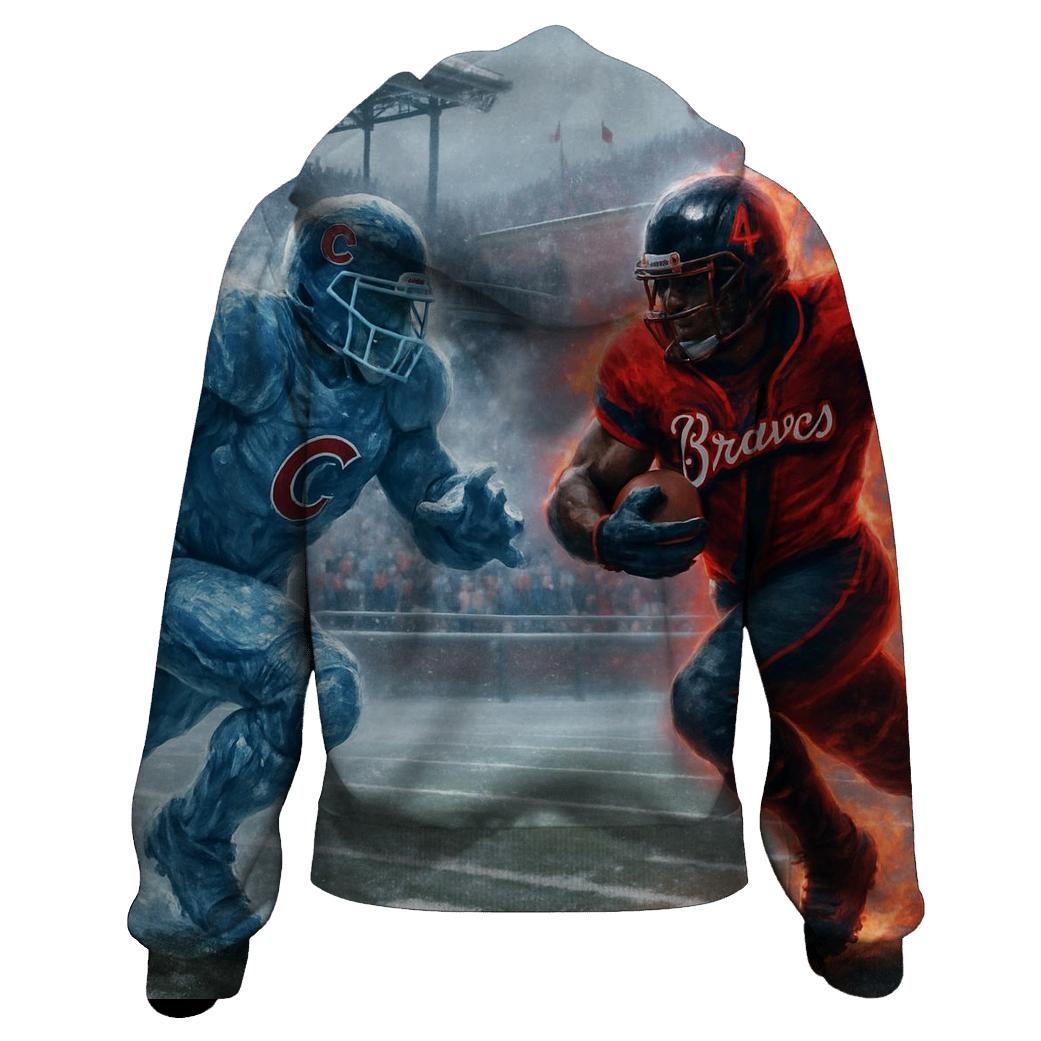 Frozen End Zone At Wrigley Field printed hoodies