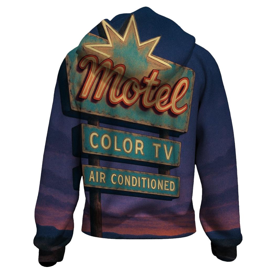 Starlight Motel Roadside Sign lightweight hoodies