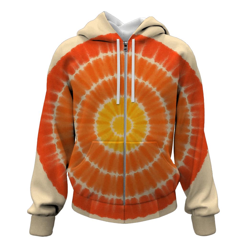 Citrus Bullseye Burst designer hoodies