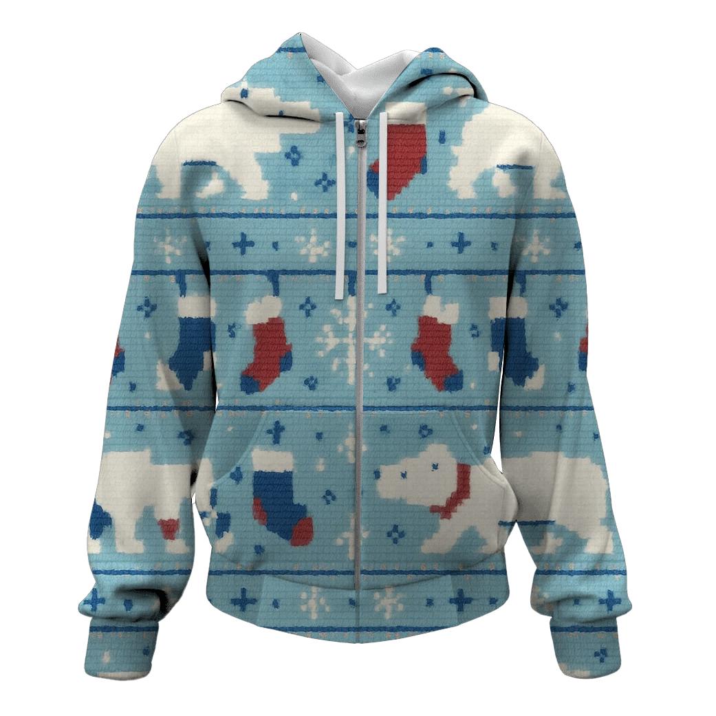 Polar Parade Stocking Stripes Design printed hoodies