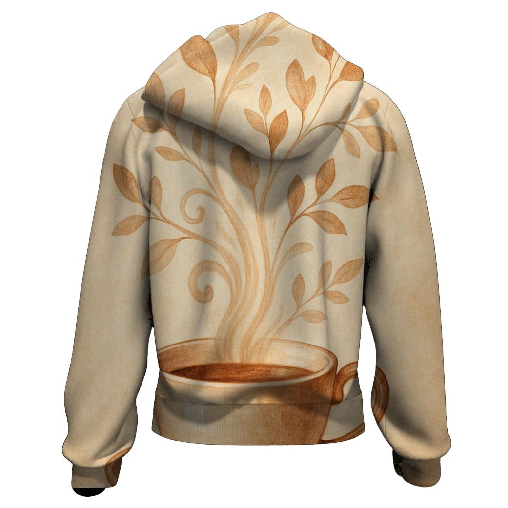 Sepia Steam Garden graphic hoodies