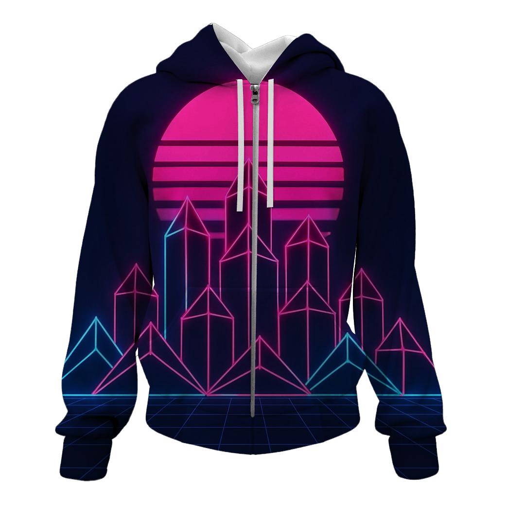 Laser Pyramid Skyline pullover hoodies