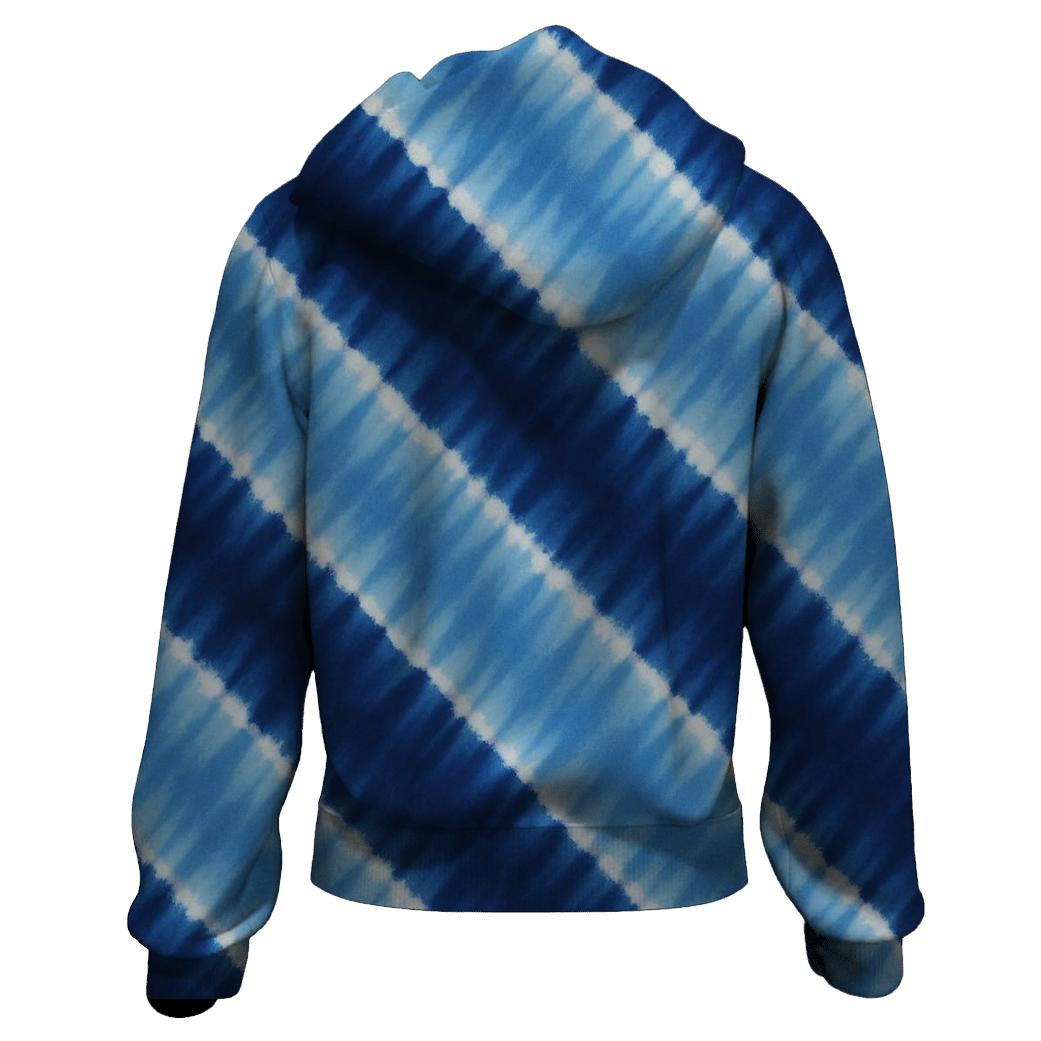 Indigo Arashi Cascade graphic hoodies