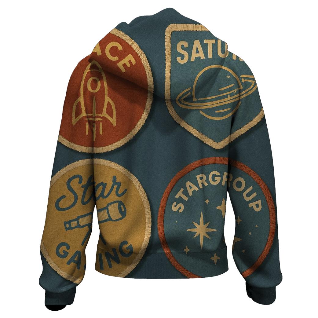 Retro Space Camp Badge Set hoodie trends